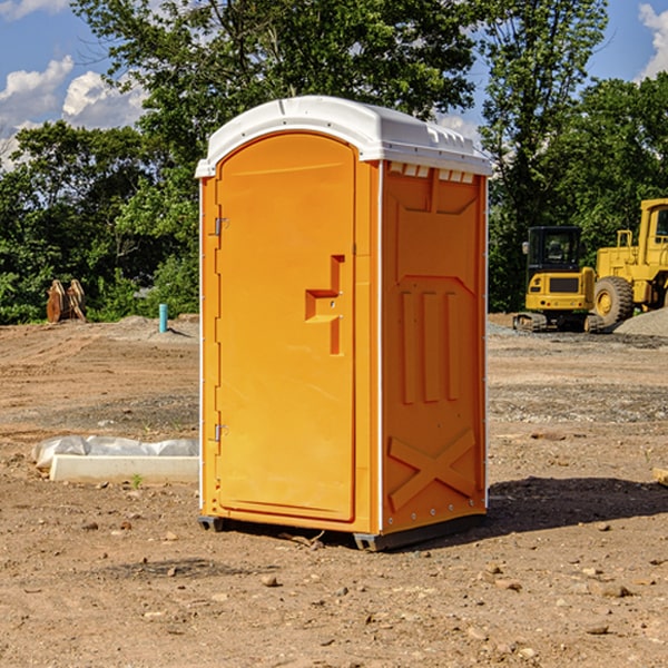 what is the maximum capacity for a single portable restroom in Rogersville AL